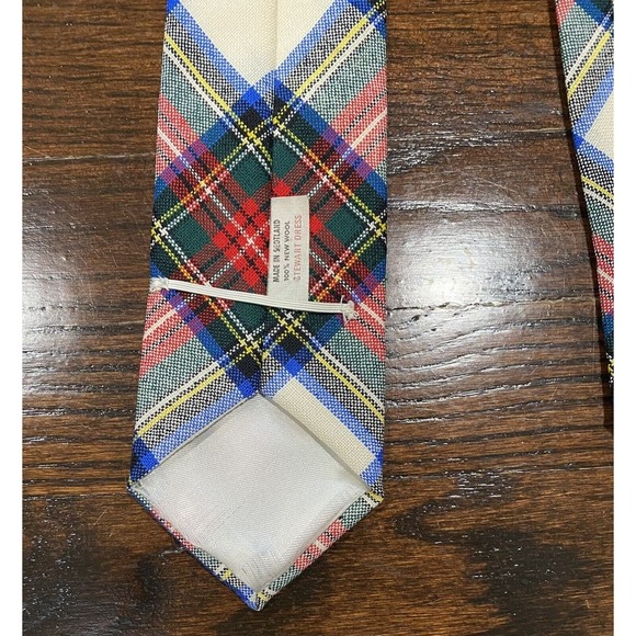 Ingles Buchan Stewart Dress Tartan Tie 100% Wool Made Scotland - Picture 3 of 5